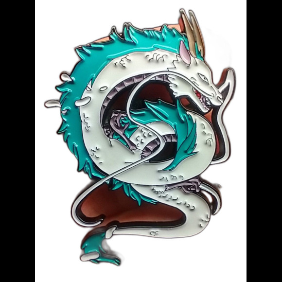 Spirited Away Anime Haku Dragon Studio Ghibli Enamel Pin Jacket Purse Backpack - Picture 2 of 7